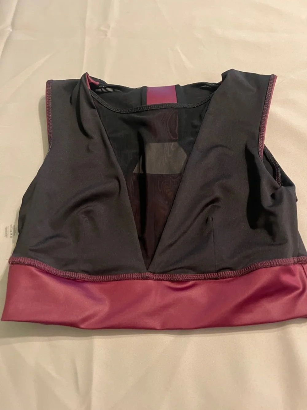 Deep V Neck Sports Tank Top in Berry - Force brand - Picture 4 of 6